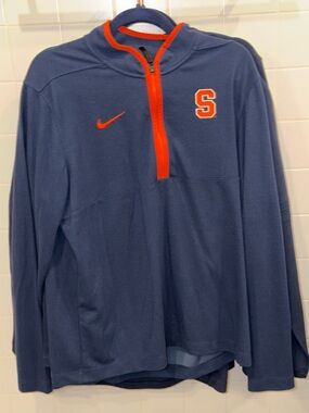 Nike Navy Pullover with Orange Trim and Syracuse 'S'
